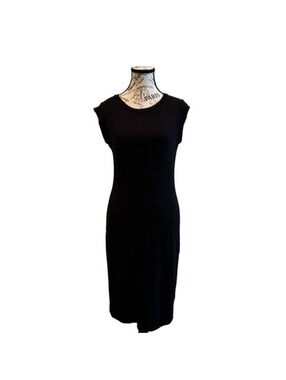Black Ruffle Cap Sleeve Midi Dress | Wasabi + Mint | Large #175